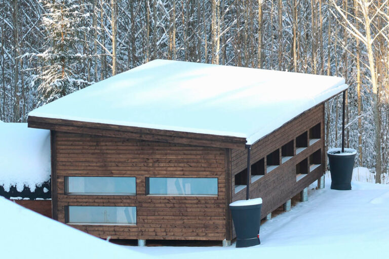 The photography main hide at our luxury hide complex in Estonia